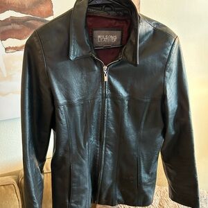 Wilsons Leather Black Jacket for Women